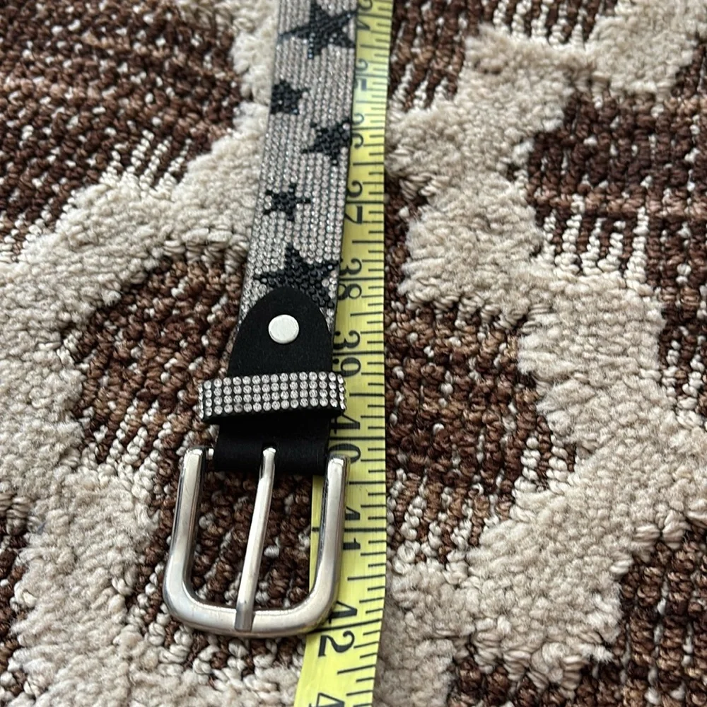 Black and Silver Rhinestone Belt